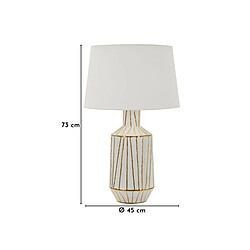Paris Prix Lampe à Poser Tangeri 73cm Blanc & Or pas cher
