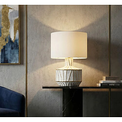Paris Prix Lampe à Poser Tangeri 60cm Blanc & Or pas cher