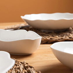 Acheter Table Passion Plat ovale Dahlia blanc 38x21 cm