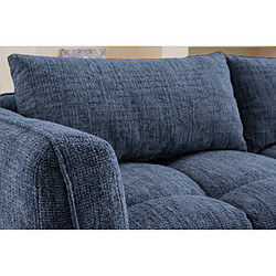 Avis Casanova Canapé d'angle tissu chenille 3 places Bleu Droit