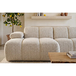 Avis Casanova Canapé d'angle tissu chenille 3 places Beige Droit