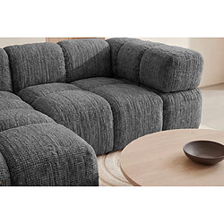 Acheter Casanova Canapé d'angle tissu chenille 4 places Gris foncé Droit