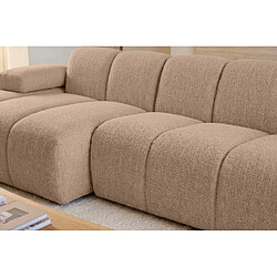 Acheter Casanova Canapé d'angle tissu chenille 3 places Café Droit