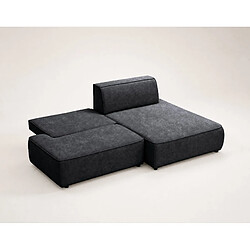 Acheter Bestmobilier Lisette - Canapé d'angle droit 4 places convertible avec coffre en velours