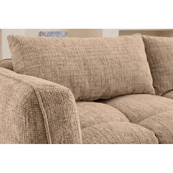 Avis Casanova Canapé d'angle tissu chenille 3 places Café Droit
