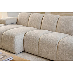 Acheter Casanova Canapé d'angle tissu chenille 3 places Beige Droit
