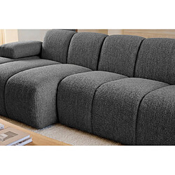 Acheter Casanova Canapé d'angle tissu chenille 3 places Gris foncé Droit