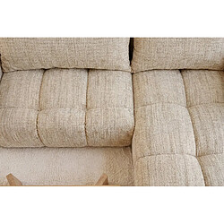 Acheter Casanova Canapé d'angle tissu chenille 3 places Beige Gauche