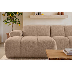 Avis Casanova Canapé d'angle tissu chenille 3 places Café Droit