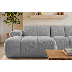 Avis Casanova Canapé d'angle tissu chenille 3 places Gris clair Droit
