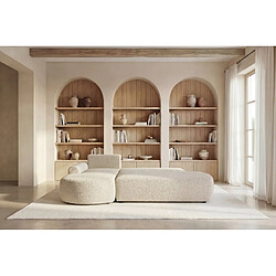 Acheter Casanova Canapé d'angle tissu texturé 3 places Beige Droit