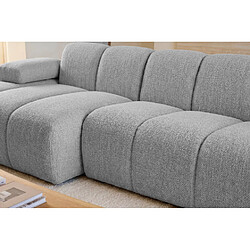 Acheter Casanova Canapé d'angle tissu chenille 3 places Gris clair Droit