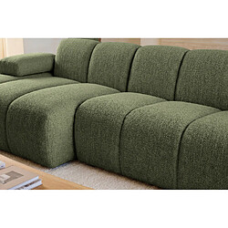 Acheter Casanova Canapé d'angle tissu chenille 3 places Vert Droit