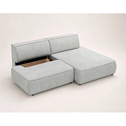 Acheter Bestmobilier Lisette - Canapé d'angle droit 4 places convertible avec coffre en velours
