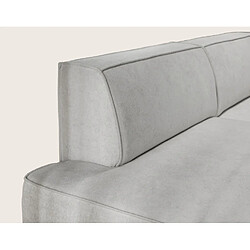 Bestmobilier Lisette - Canapé d'angle droit 4 places convertible avec coffre en velours pas cher