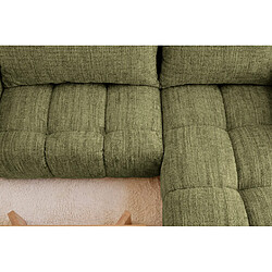 Acheter Casanova Canapé d'angle tissu chenille 3 places Vert Droit