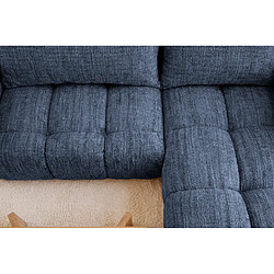 Acheter Casanova Canapé d'angle tissu chenille 3 places Bleu Droit