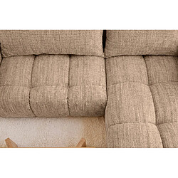 Acheter Casanova Canapé d'angle tissu chenille 3 places Café Droit