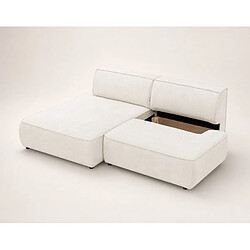 Bestmobilier Lisette - Canapé d'angle gauche 4 places convertible avec coffre en velours pas cher