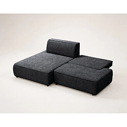 Acheter Bestmobilier Lisette - Canapé d'angle gauche 4 places convertible avec coffre en velours