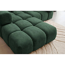 Acheter Casanova Canapé d'angle tissu velours 4 places Vert Gauche