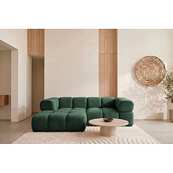 Avis Casanova Canapé d'angle tissu velours 4 places Vert Gauche