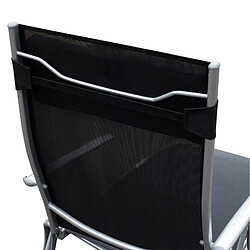 Acheter STILVORA Bain de soleil 137/63,5/100,5 cm noir en métal avec dossier réglable