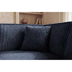 Acheter Casanova Canapé d'angle gros velours côtelé 4 places Bleu Gauche
