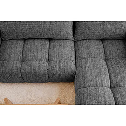 Acheter Casanova Canapé d'angle tissu chenille 3 places Gris foncé Droit