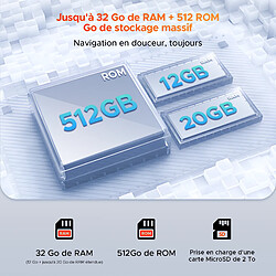 Acheter DOOGEE V MAX Pro 5G Gris Smartphone, 32Go/512Go, 6.58" FHD+ 120Hz, Android 14, 22000mAh