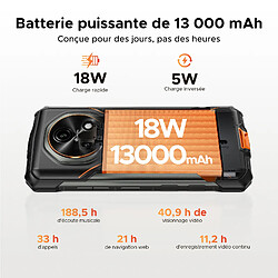 Acheter DOOGEE Fire 7 Vert Smartphone, 36Go/128Go, 6.6" 90Hz, Android 16, 13000mAh, 64MP 5G NFC