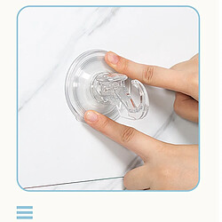 Acheter INF Lot de 4 grands crochets à ventouse transparents - Fixation murale sans perçage pour salle