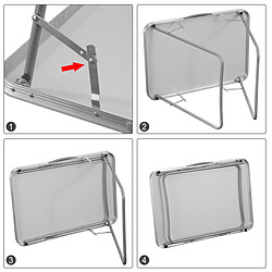 STILVORA Table pliante 70/50/60 cm chêne en aluminium fer et MDF portable pas cher