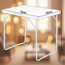 Acheter STILVORA Table pliante 70/50/60 cm chêne en aluminium fer et MDF portable