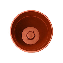 Acheter EDA Plastiques Pot de fleur rond Osaka Ø 50 x H.42,9 cm Orange terre battue - Eda