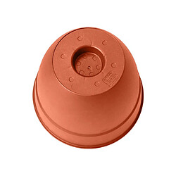 EDA Plastiques Pot de fleur rond Osaka Ø 50 x H.42,9 cm Orange terre battue - Eda pas cher