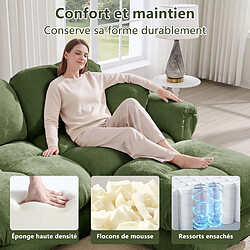 Avis ByteLike Canapé modulable 2 places en chenille couleur vert type nuage