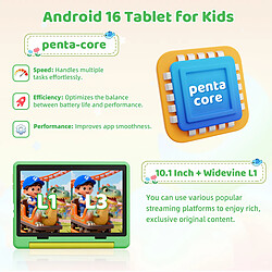 Avis byxsb Tablette Enfant Android 16 10,1", 20 Go RAM, 64 Go ROM, Coque Antichoc