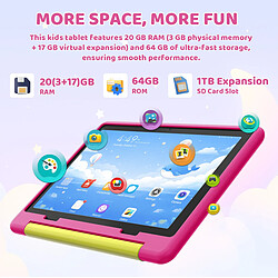 Acheter byxsb Tablette Enfant Android 16 10,1", 20 Go RAM, 64 Go ROM, Coque Antichoc
