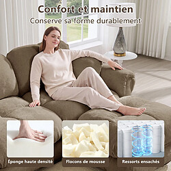 Avis ByteLike Canapé nuage 4 places en chenille couleur marron