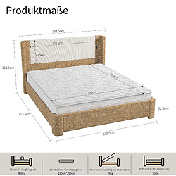 Acheter STILVORA Lit 180/200 cm beige en velours avec LED et rangement relevable