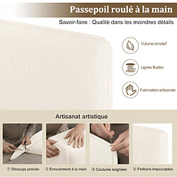 STILVORA Lit de jour 90/200 cm beige en bouclé avec rangement hydraulique pas cher