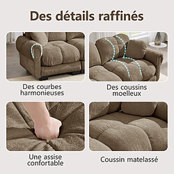 Acheter ByteLike Canapé nuage 4 places en chenille couleur marron