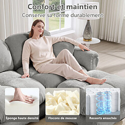 Avis ByteLike Canapé nuage 4 places en chenille couleur gris