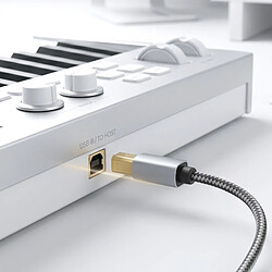 Acheter LinQ Câble Lightning vers USB-B pour Imprimante en Nylon Tressé 3m Gris