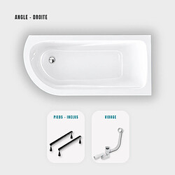 Avis Otitec OASIS baignoire - 170 x 75 cm - 150 l - angle droit - blanc