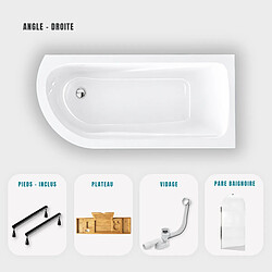 Avis Otitec Baignoire OASIS - 160 x 75 cm - 150 l - angle droit - blanc