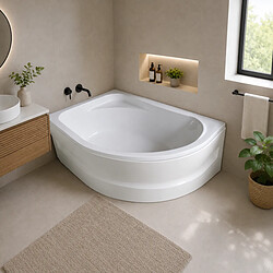 Avis Otitec Baignoire CALMA - 160 x 100 cm - Angle droit - Blanc
