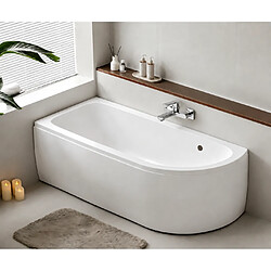Otitec Baignoire asymétrique Oasis - 160 x 75 cm - 150 L - Gauche - Blanc pas cher