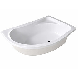Otitec Baignoire asymétrique CALMA - 130 x 90 cm - 150 L - Gauche - Blanc pas cher
